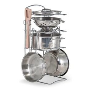 Melissa & Doug Kids Cookware Set with Stand